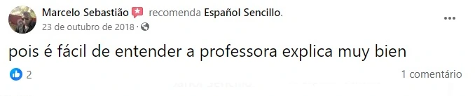 Marcelo Sebastião, no Facebook: fácil de entender, a professora explica muy bien